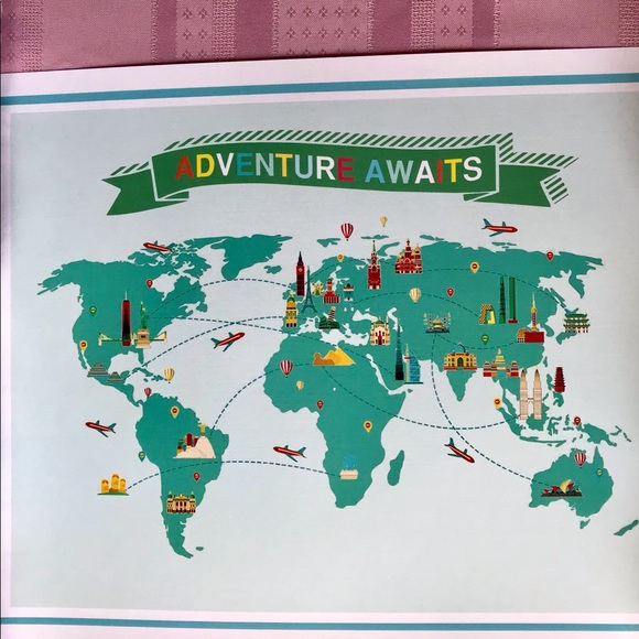 Adventure Awaits World Print Poster - Picture 2 of 8